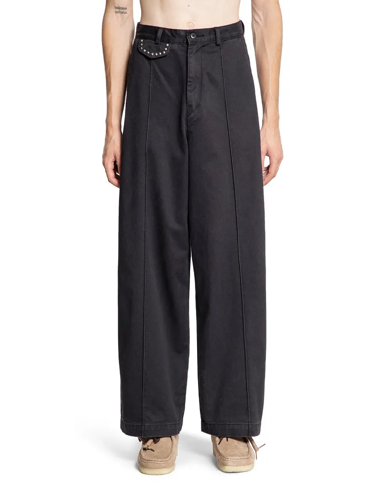 KAPITAL Chino Boogie Day Baggy Pants Black