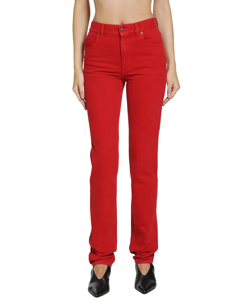 Chloé High-Rise Skinny Jeans Red