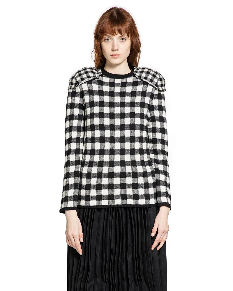 Comme des Garçons Check Wool Sweater Black&white
