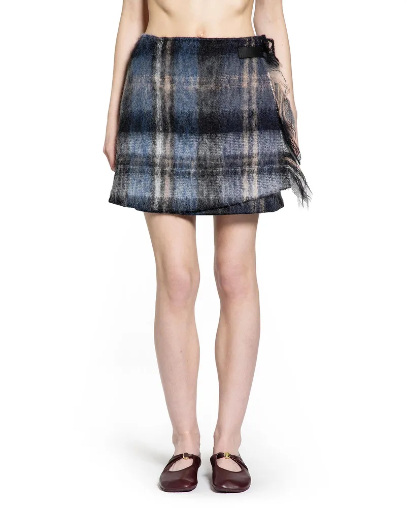 Loewe Skirt in mohair and wool blend Blue
