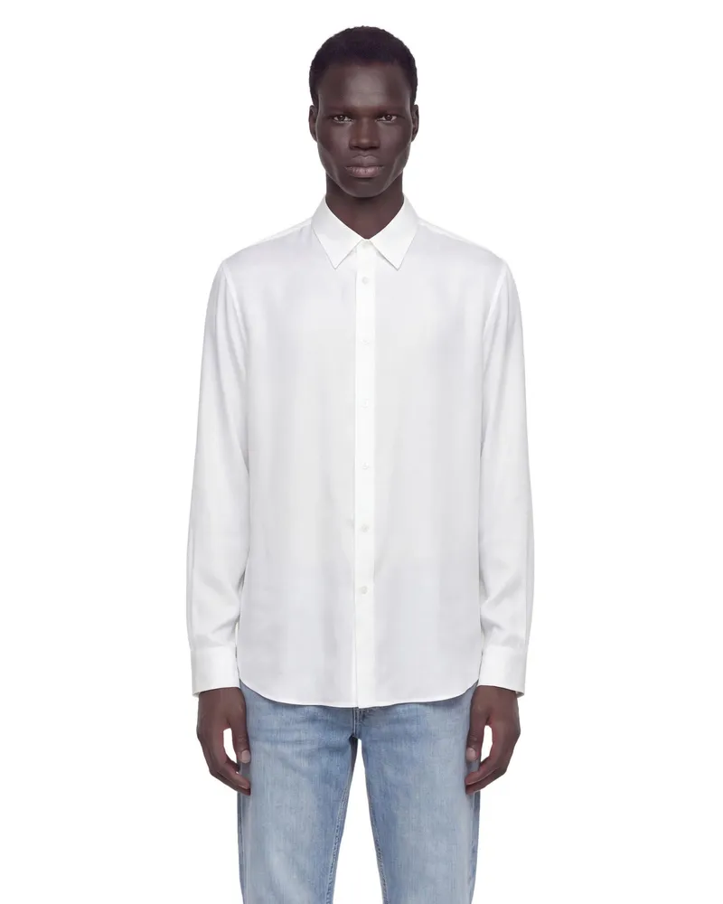 Gucci Silk Crepe de Chine Shirt White