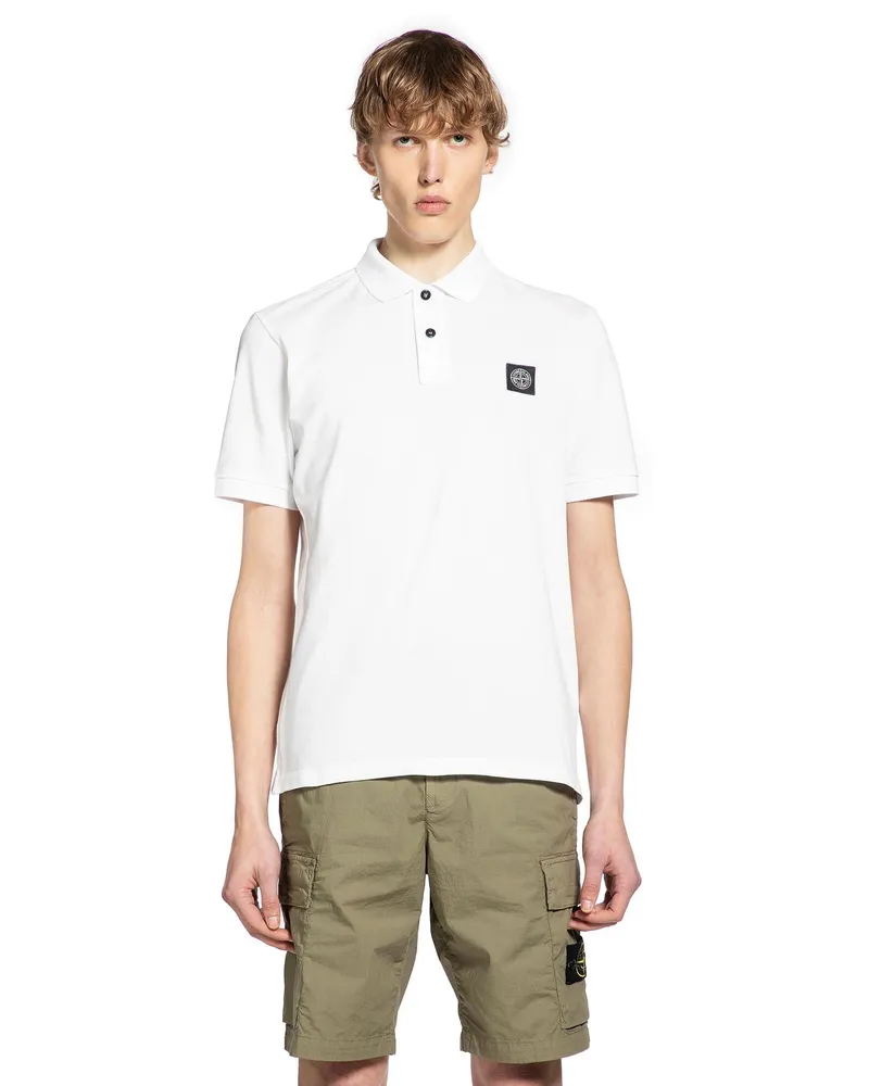 Stone Island 2200008 Polo Shirt in Cotton Piqué White