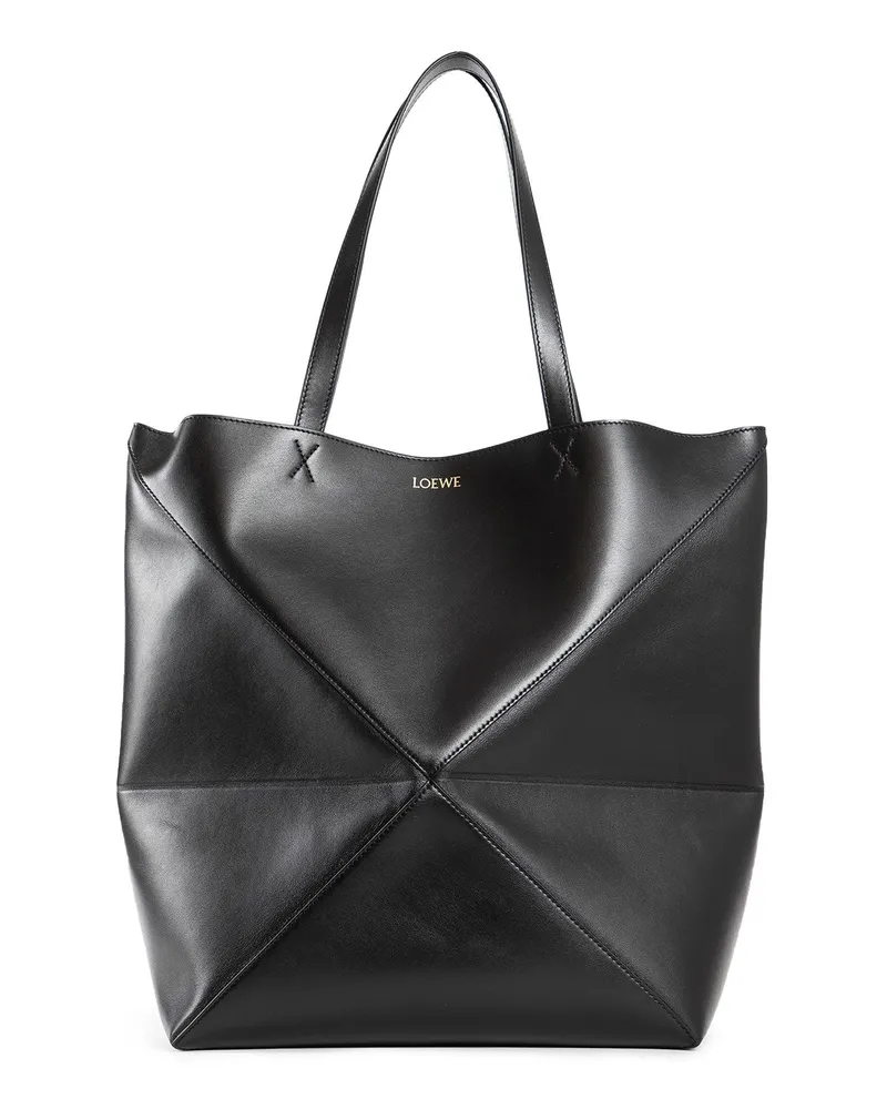 Loewe XL Puzzle Fold Tote Bag Black