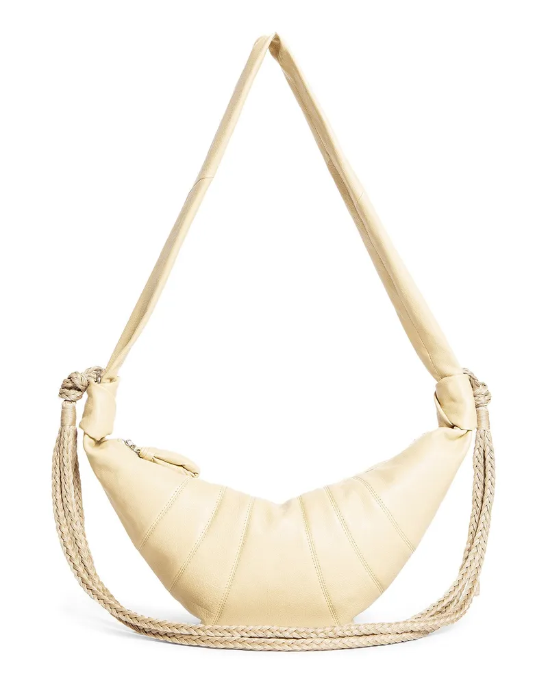 Christophe Lemaire Braid Medium Croissant Bag Beige