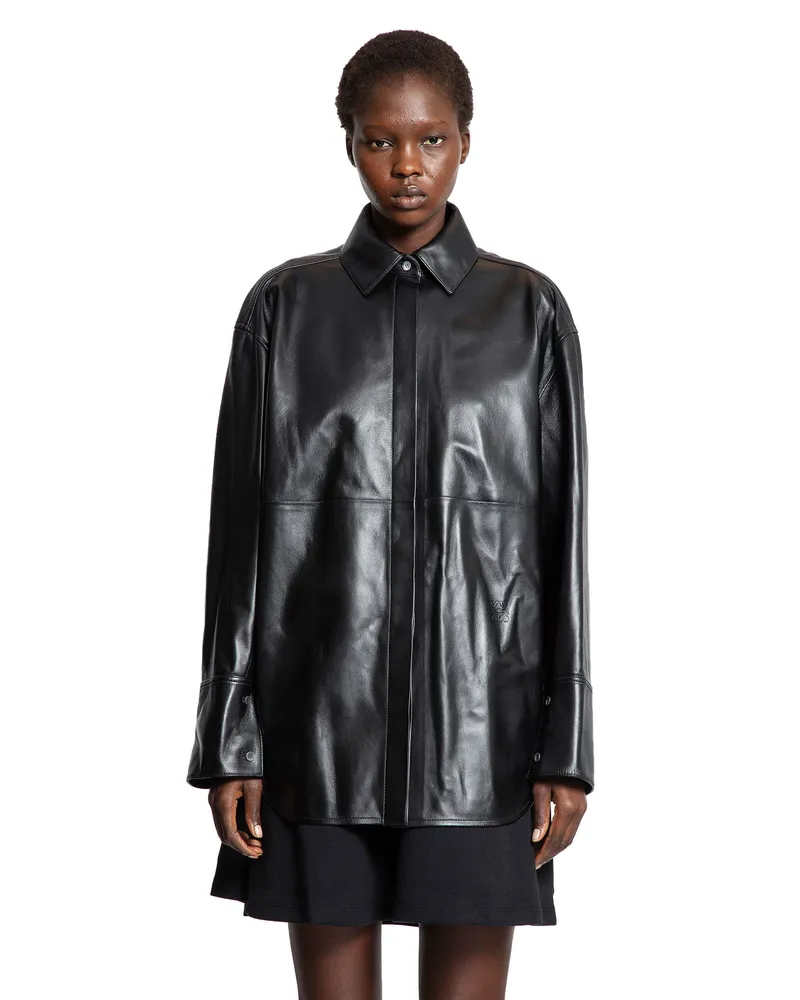 Loewe Shirt in nappa Lambskin Black