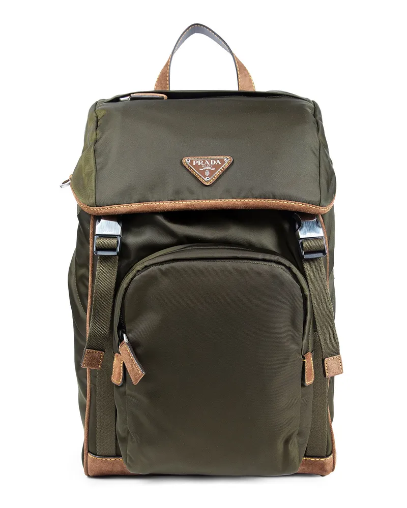 Prada Re-Nylon and suede backpack 