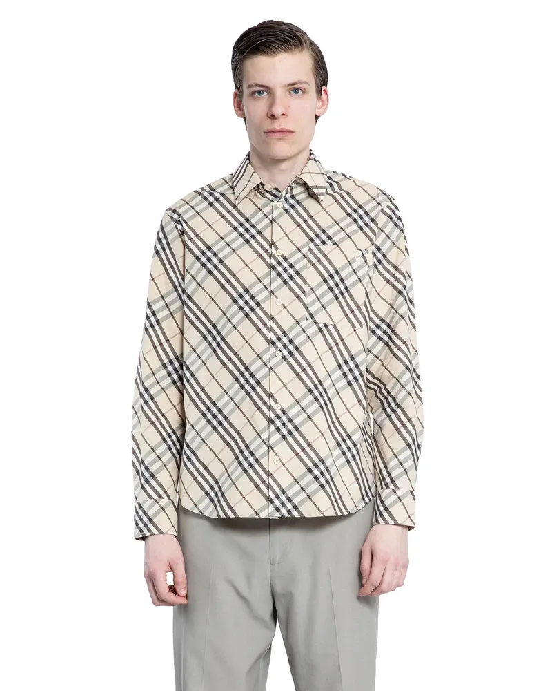 Burberry MAN BEIGE SHIRTS Beige