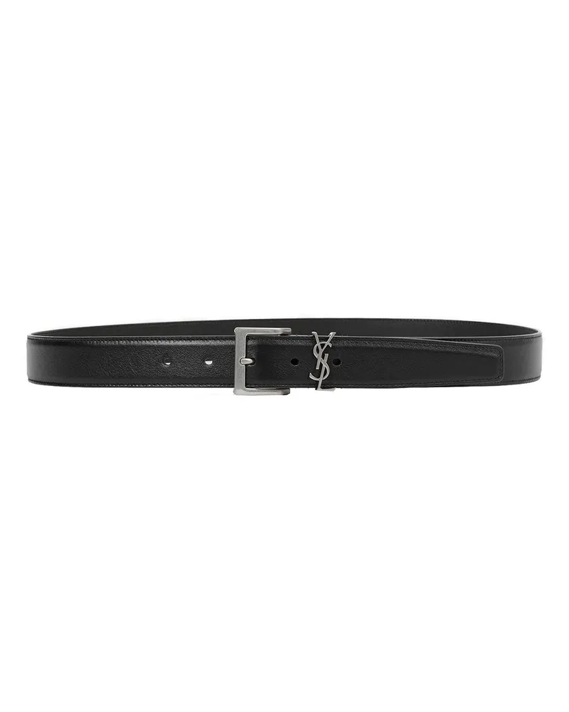 Saint Laurent Cassandre Vadim Belt Black