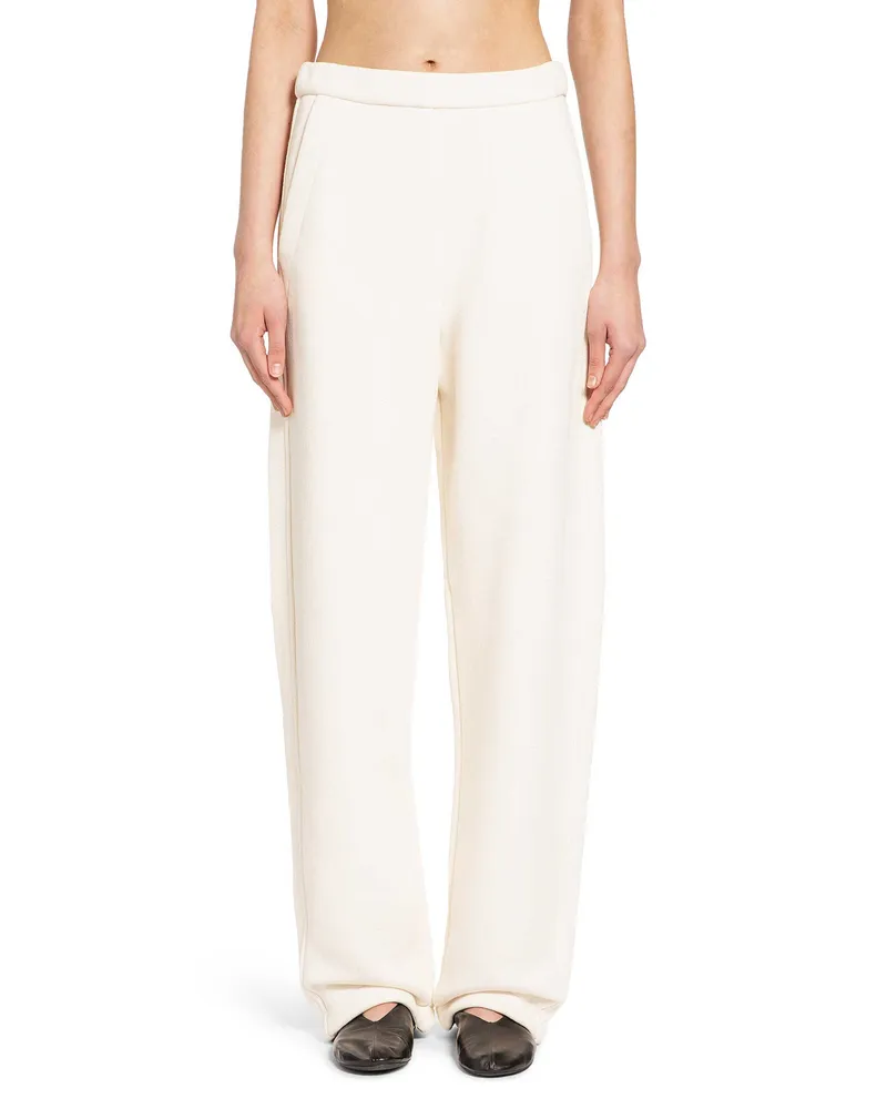 Max Mara Cotton Fleece Trousers Off-white