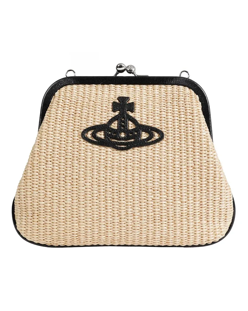 Vivienne Westwood Woven Clutch Beige