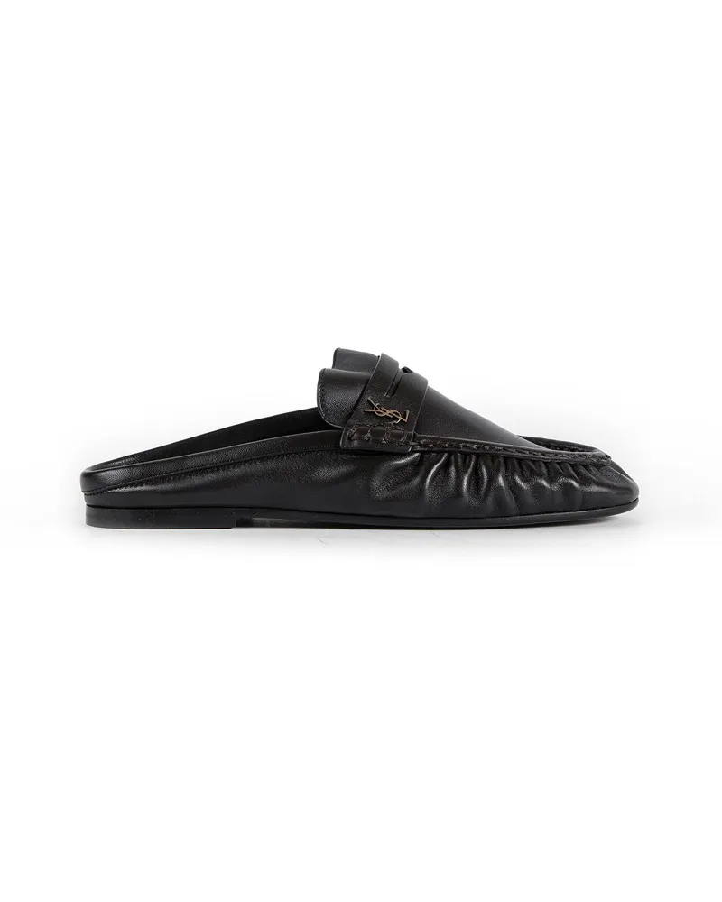 Saint Laurent Le Loafer Supple Mule Loafers Black