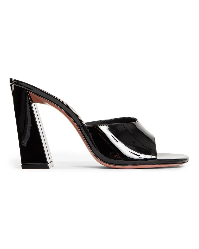 Amina Muaddi Mules Brigitte in Pelle Verniciata 95 Black