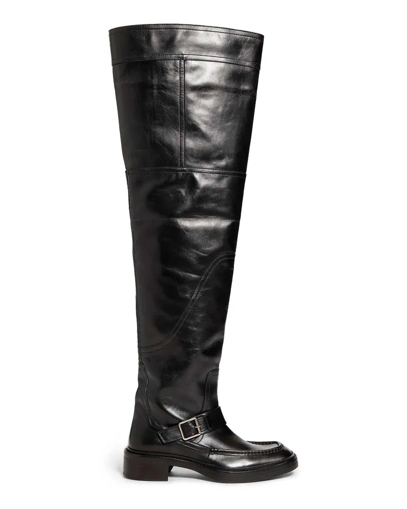 Saint Laurent Joe Over-the-Knee Boots Black