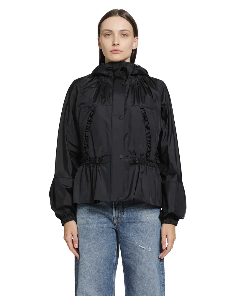 Moncler Imaginaire Canvas Short Parka Black