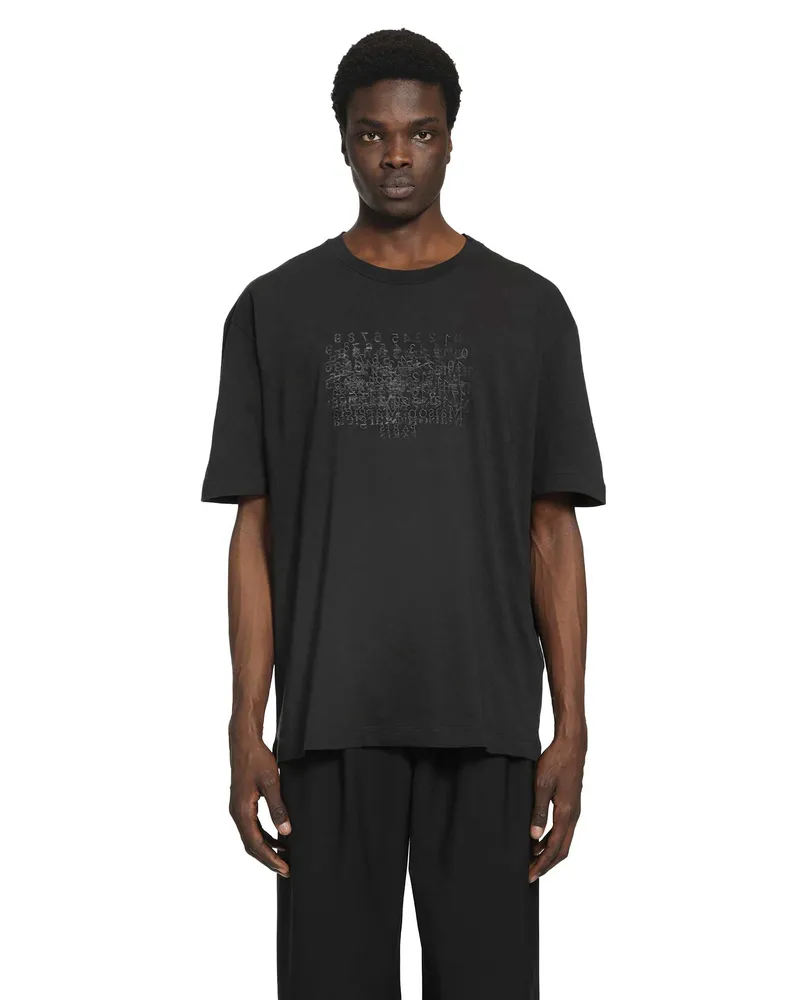 Maison Margiela Cotton Numerical T-Shirt Black