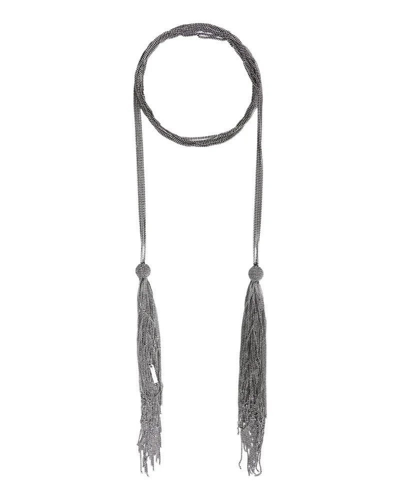 Ann Demeulemeester Ieta Multi Chain Necklace Silver