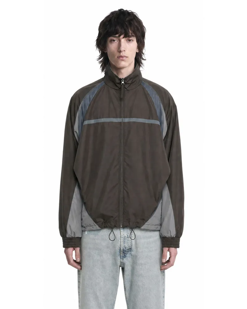 Maison Margiela Contrast Panel Track Jacket Brown