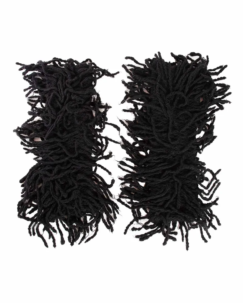 Ann Demeulemeester Jatta Fringed Fake fur Sleeves Black