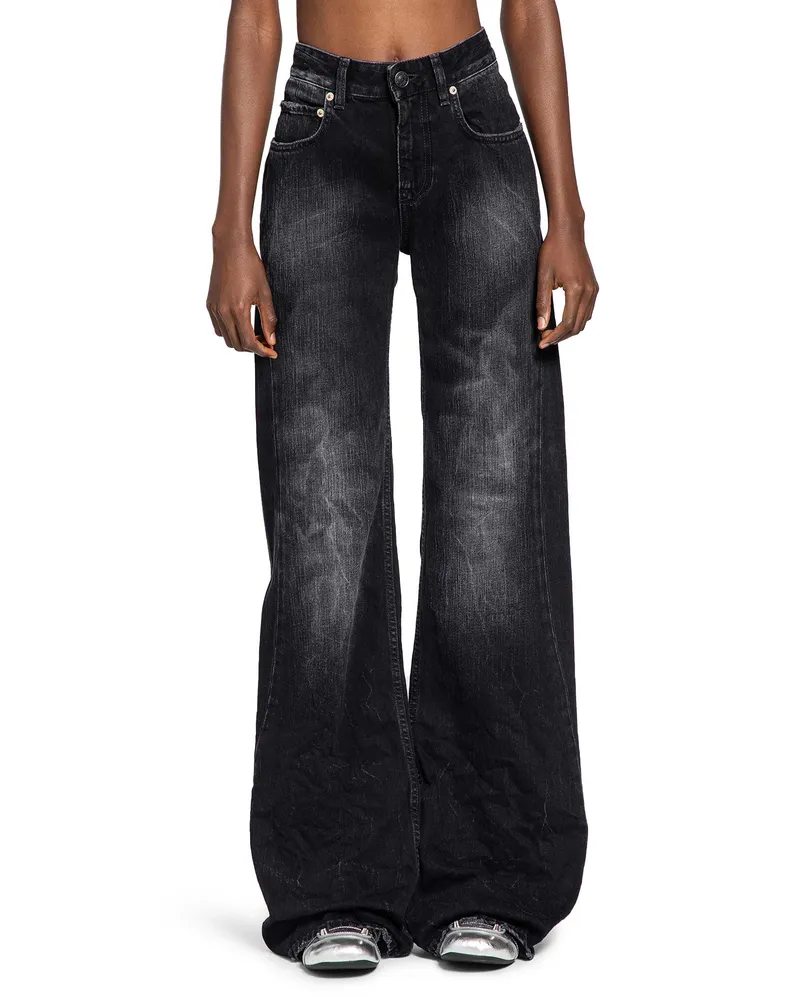 Balenciaga Wide Leg Pants Black