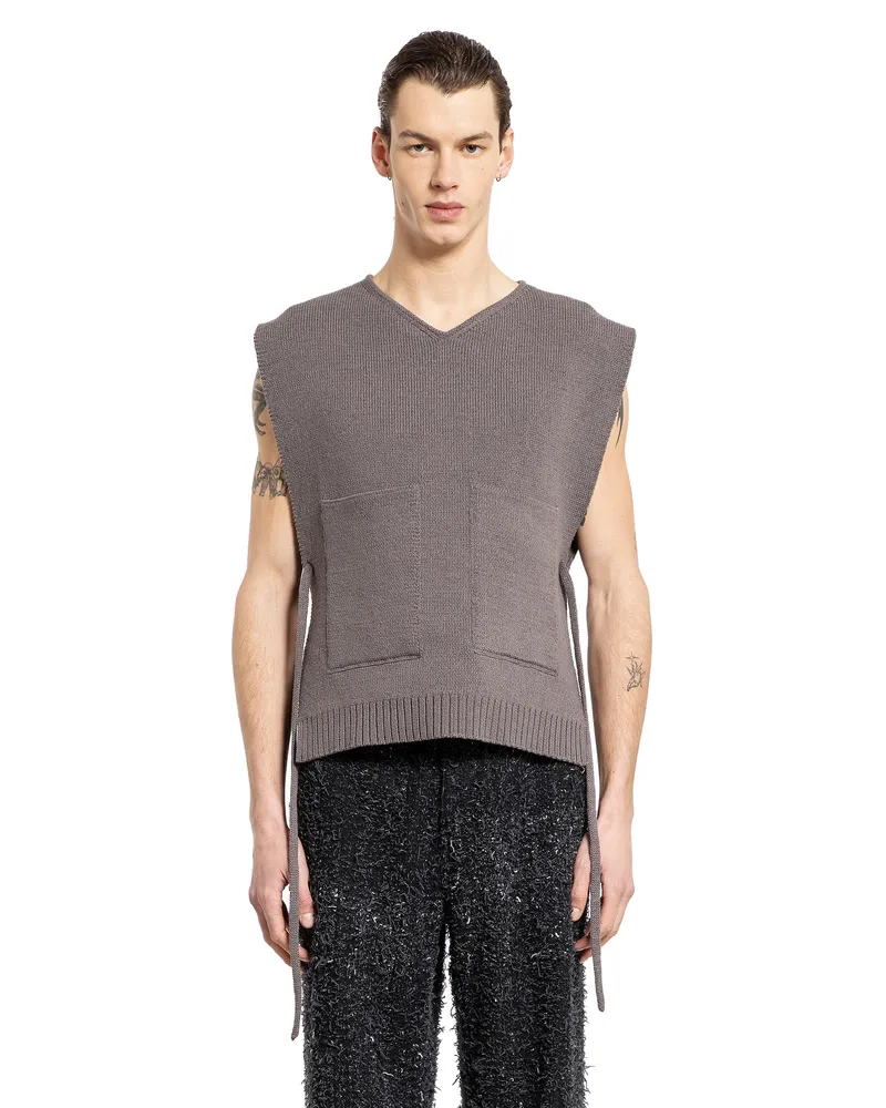 Craig Green Tape Knit Vest Grey