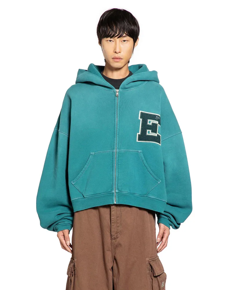 ERL Unisex Letterman Hoodie Green