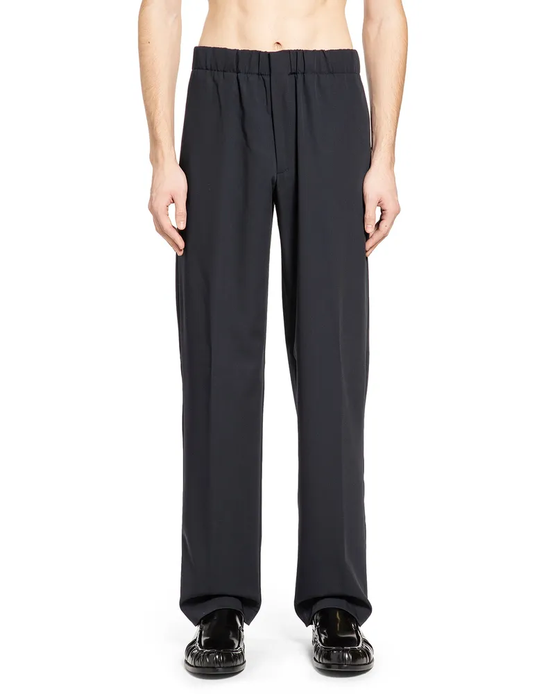 LARDINI Linen Cotton Silk Trousers Blue