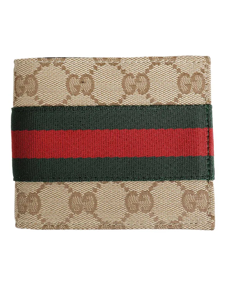Gucci Bi-fold wallet with Web Beige