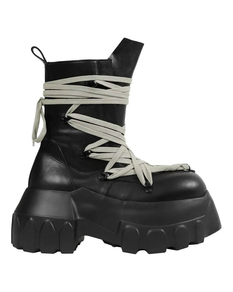 Rick Owens Tower Megalace Tractor Boots Black