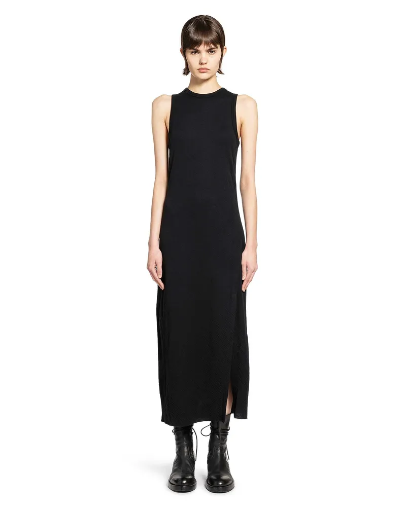 THOM KROM Crewneck Long Dress Black