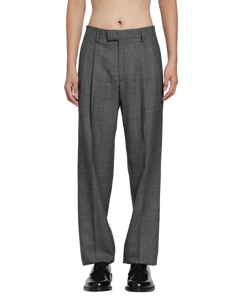 LARDINI Stretch Wool Trousers Grey