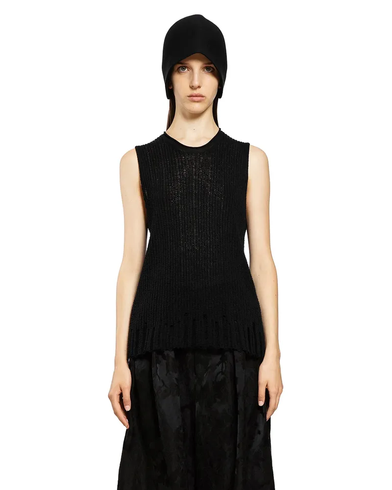 Uma Wang WOMAN BLACK VESTS Black