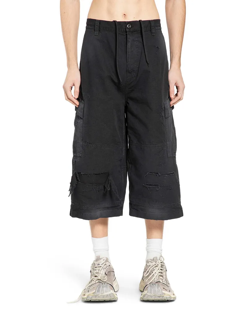Balenciaga Cropped Cargo Pants Black