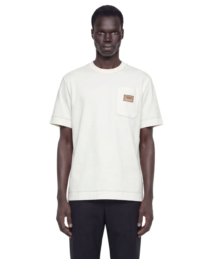 Fendi Cotton Pocket T-Shirt White