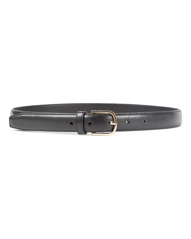 Totême Slim Leather Trouser Belt Black