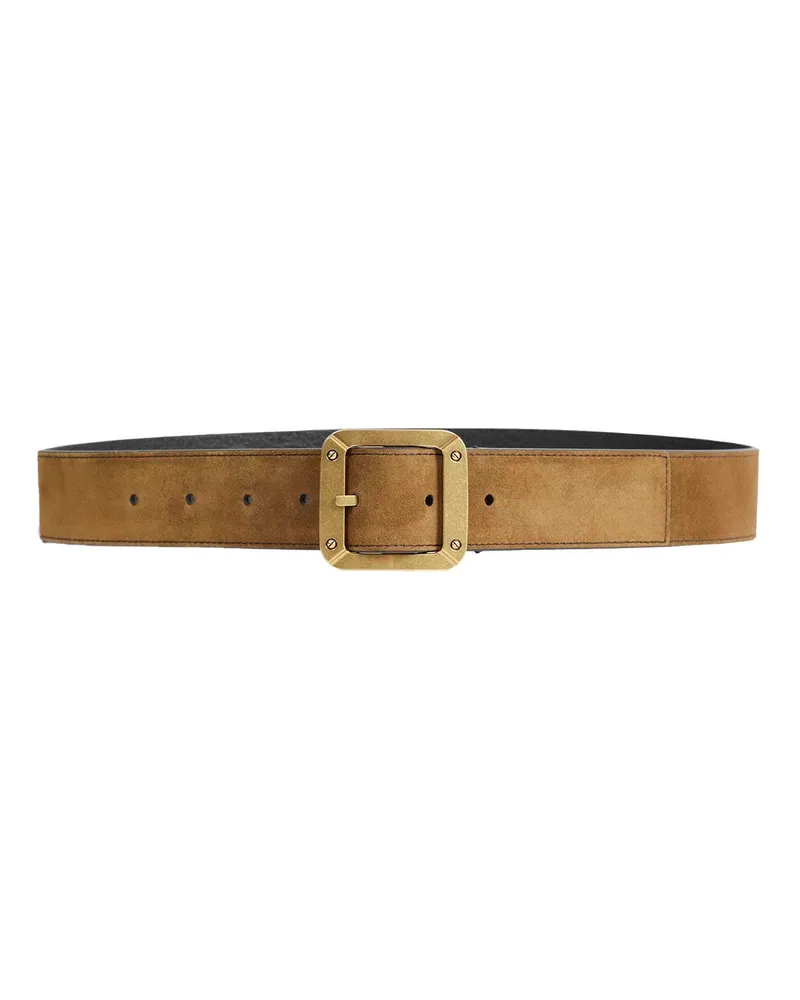 Acne Studios Reversible Leather Belt Brown