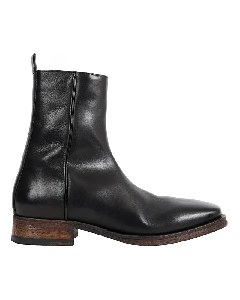 Acne Studios Leather Ankle Boots Black