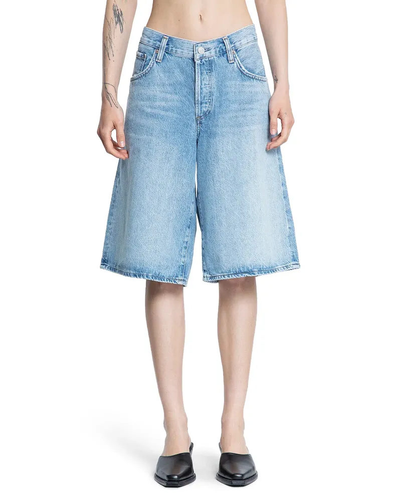 AGOLDE Baggy V-Waist Shorts Blue