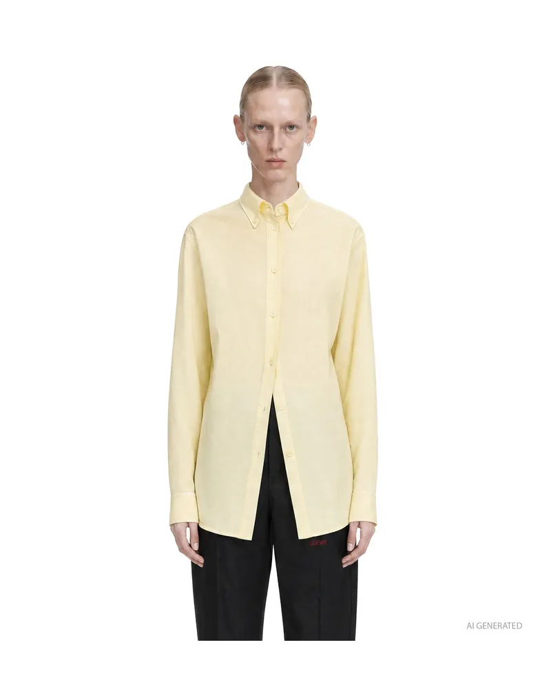 Loewe Shirt in Wool and Silk Yellow
