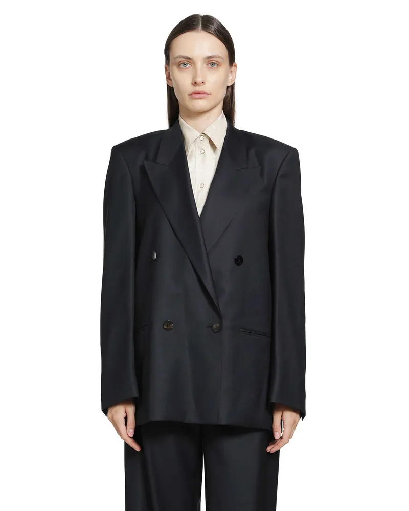 Gucci Double-Breasted Jacket Blue