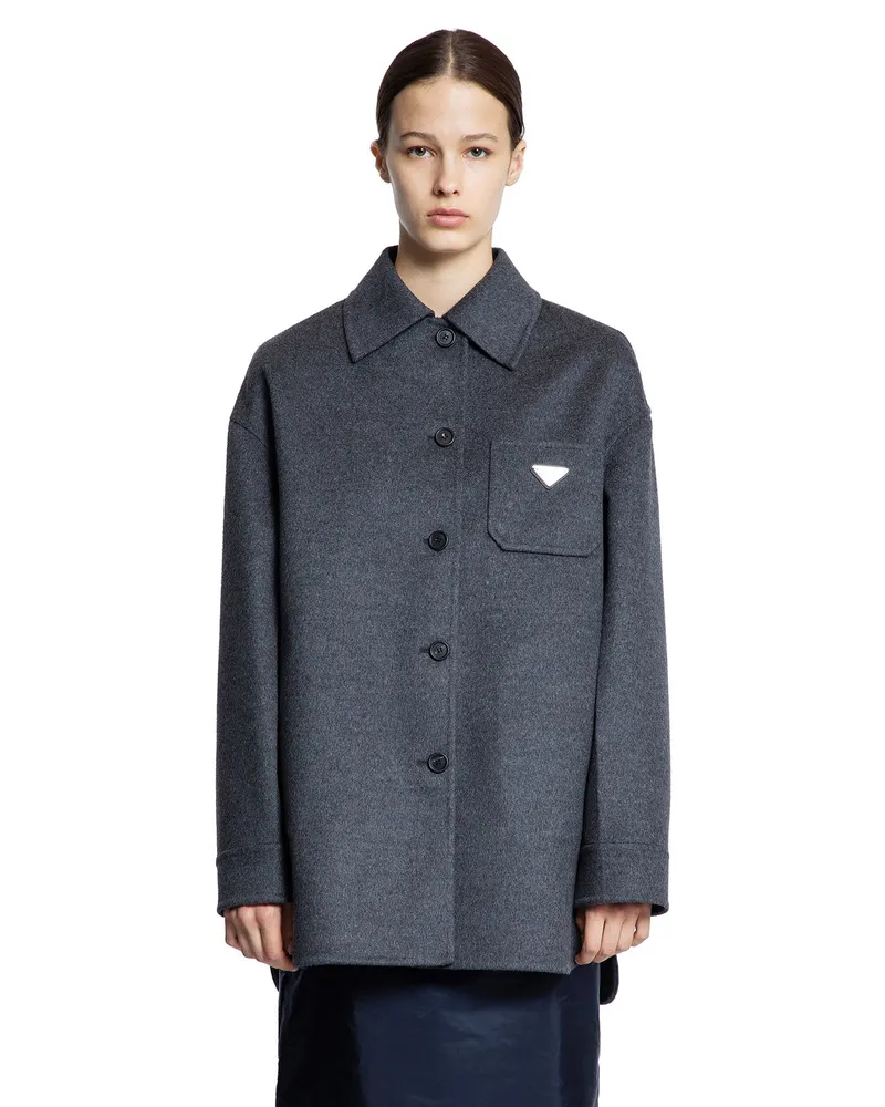 Prada Wool Cashmere Blouson Grey