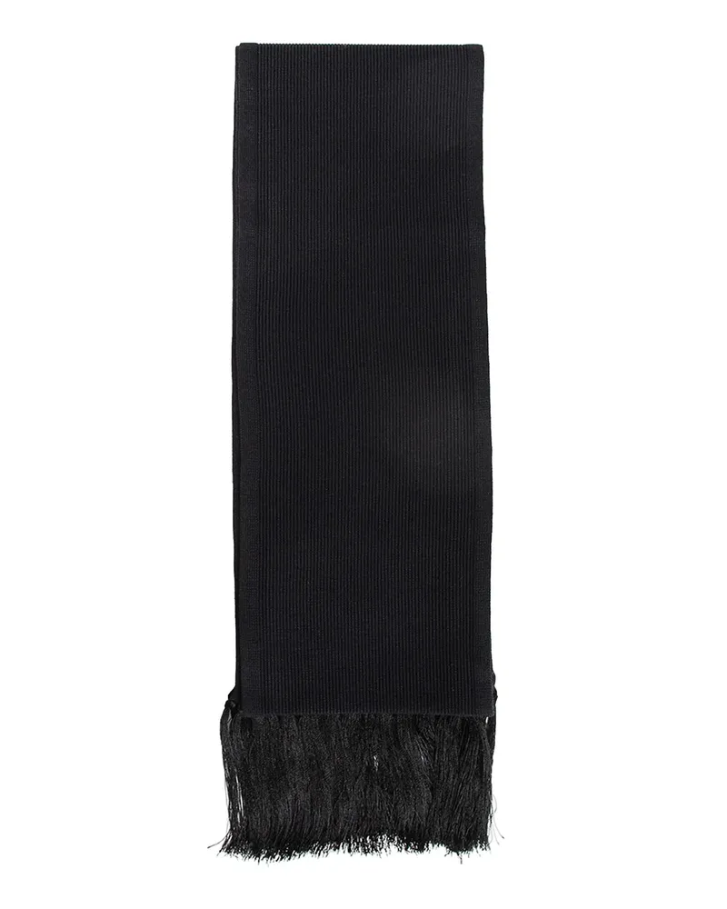 Tom Ford Lightweight Silk Wool Viscose Scarf Black