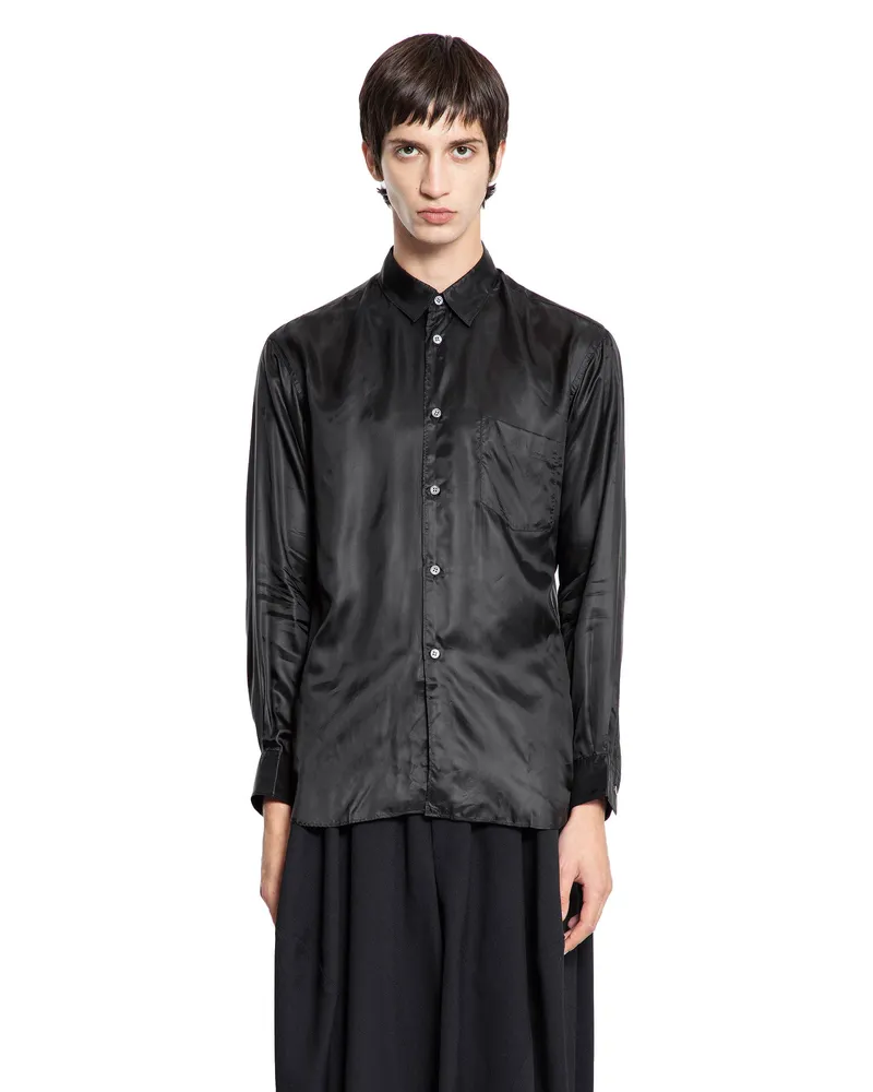 Comme des Garçons Satin Pocket Shirt Black