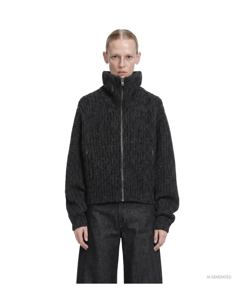Christophe Lemaire Zipped Cardigan Black