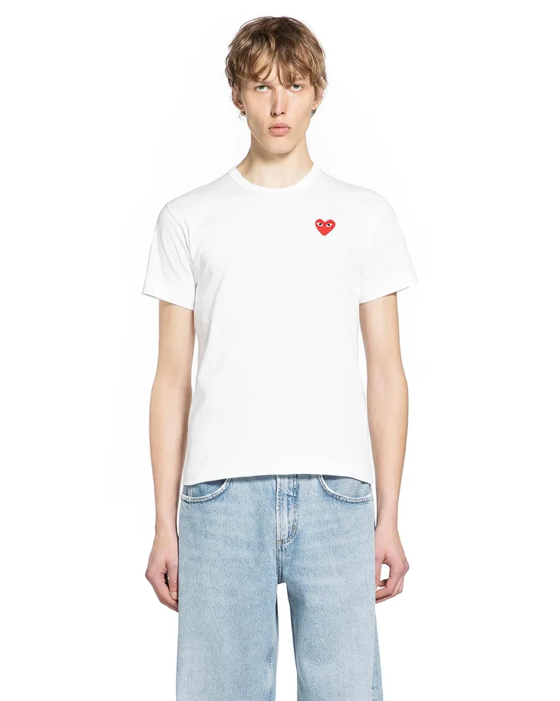 Comme des Garçons Heart Cotton T-Shirt White
