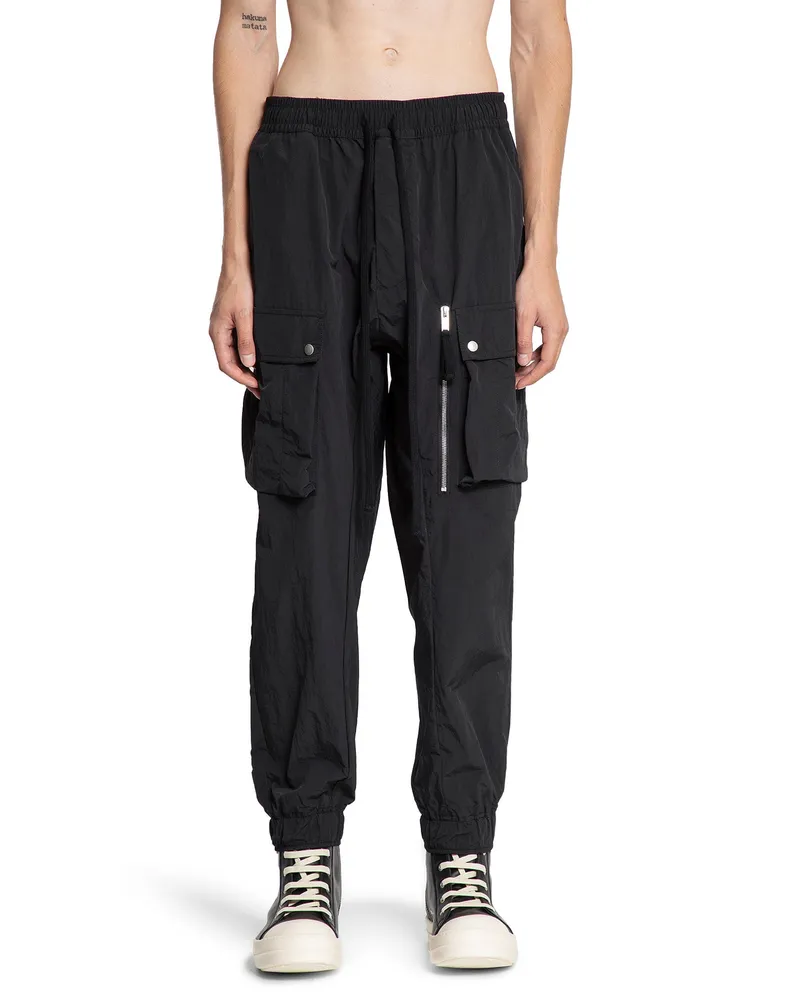 THOM KROM Nylon Drawstring Cargo Pants Black
