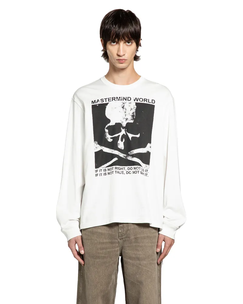 Mastermind World Don't Do It Long Sleeve T-Shirt White
