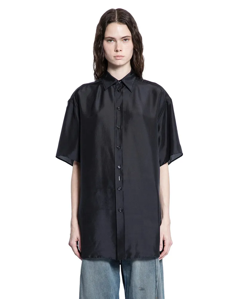 Maison Margiela Silk Twill Shirt Black
