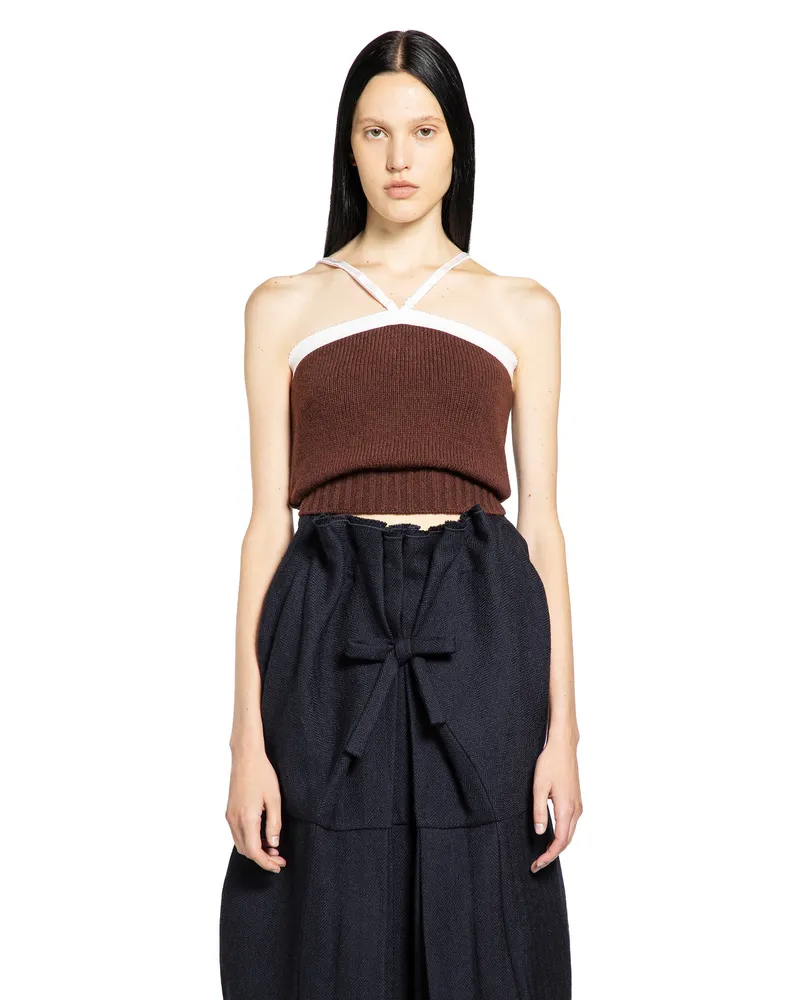 Prada Sleeveless Top Brown