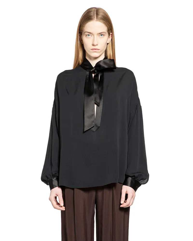 Tom Ford Tuxedo Detailed Tunic Shirt Black