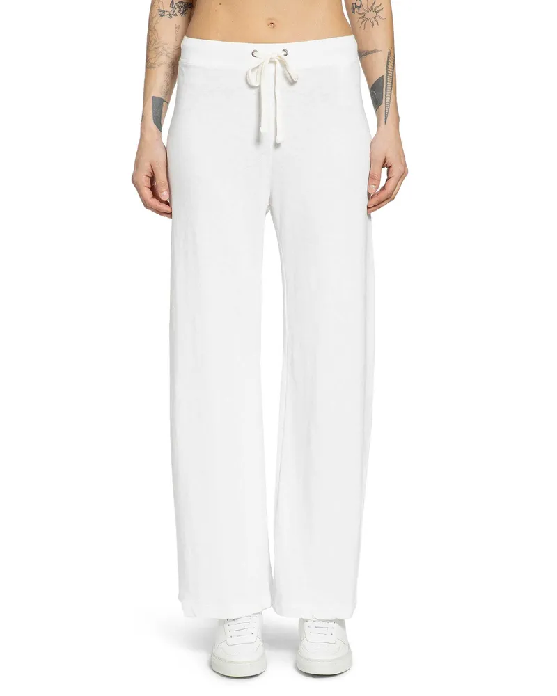 James Perse Wide Leg Sweatpant White